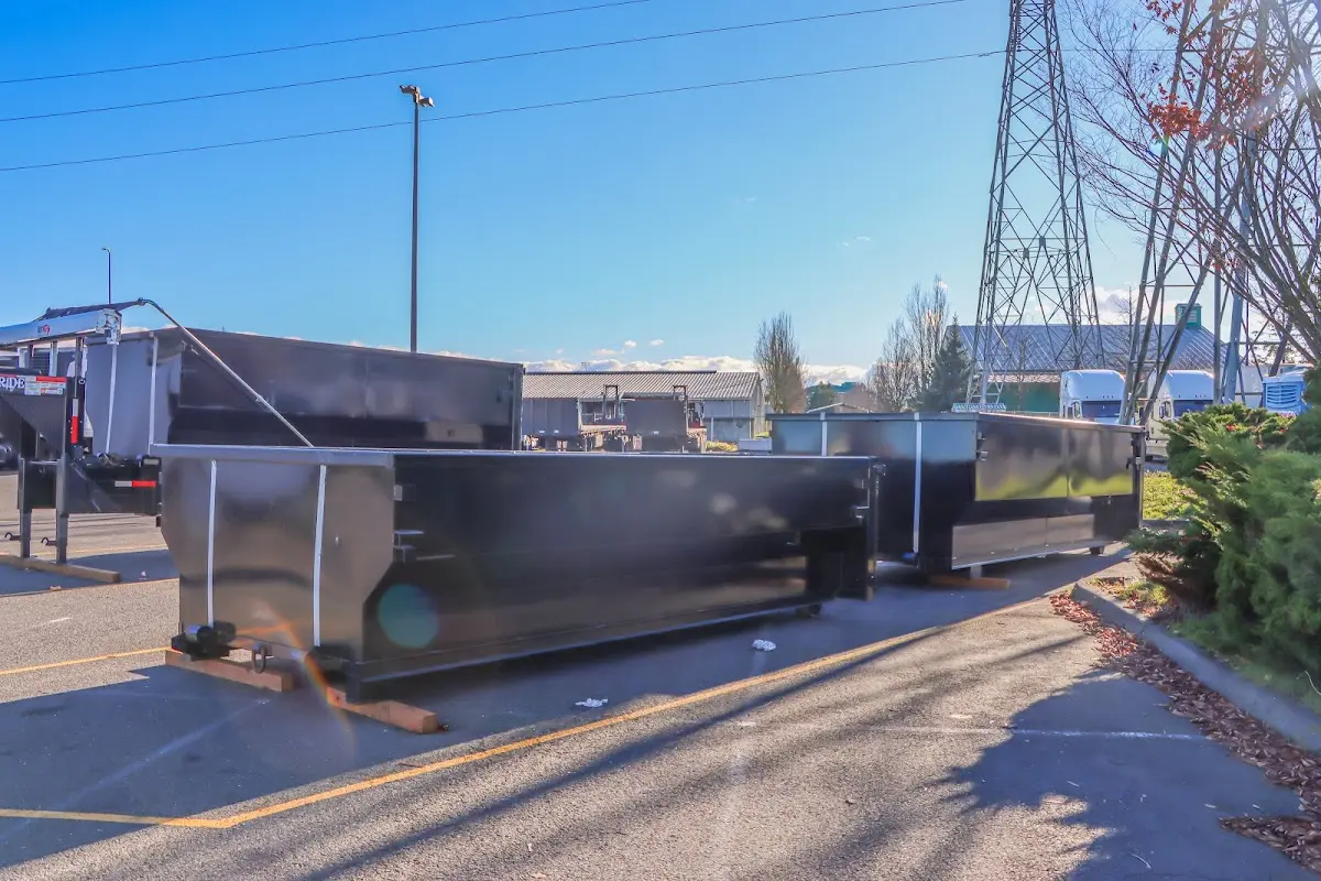 Roll-off dumpster ready for waste disposal at job site for 30 Yard Dumpster Rental in Texarkana